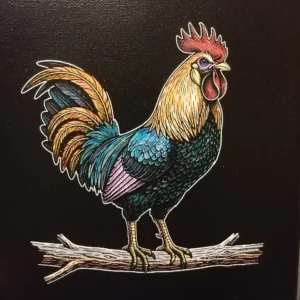 toile coq piece unique